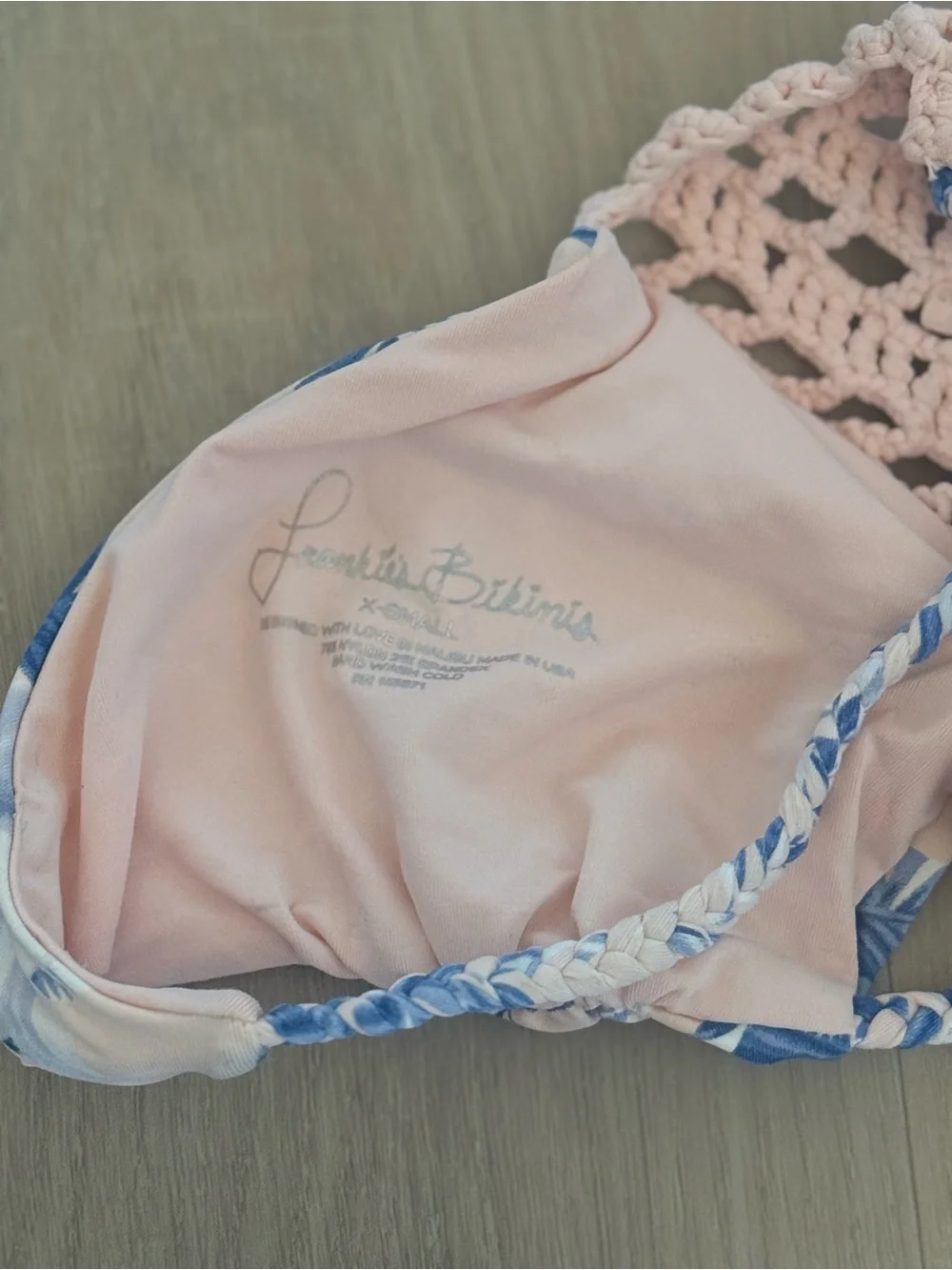 Frankie’s Bikinis Pink and Blue Floral Bikini Set